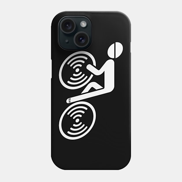 Racing Cyclist (Racer, Road Bike, Bicycle / L<–R / White) Phone Case by MrFaulbaum