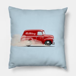 Cartoon retro delivery van Pillow