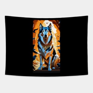 Gray Canine Adventure 2024 Tapestry