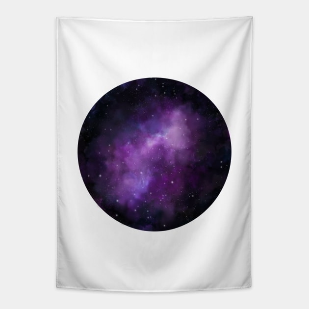 Purple galaxy Tapestry by RosanneCreates