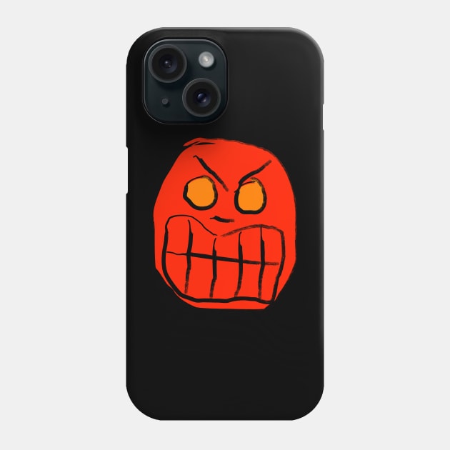 red angry face Phone Case by pauloneill-art