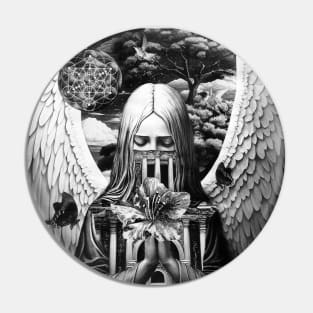 Archangel Metatron Cube Sacred Geometry Spiritual Angel Pin