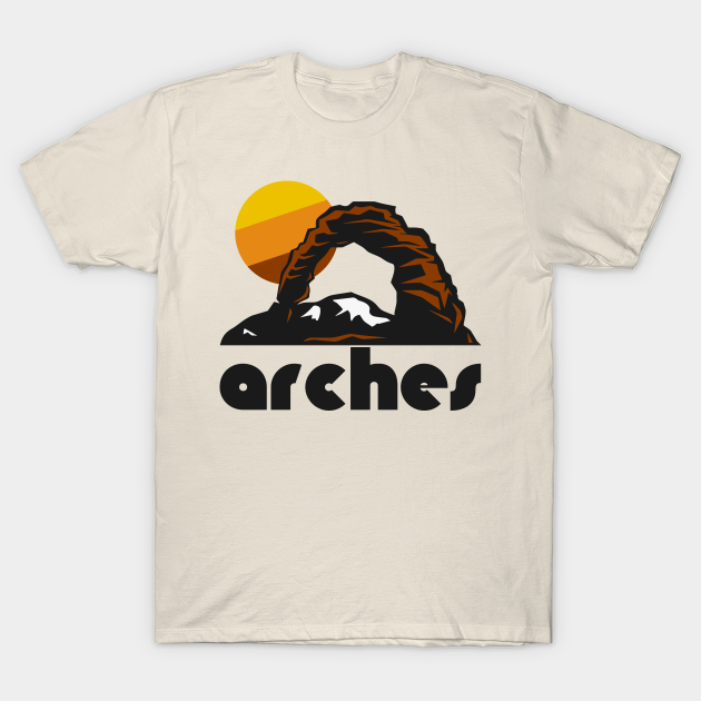 Discover Retro Arches ))(( Tourist Souvenir National Park Design - Arches National Park - T-Shirt