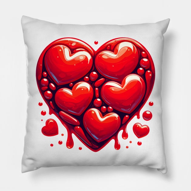 Drippin' Hearts Pillow by Graceful Designs