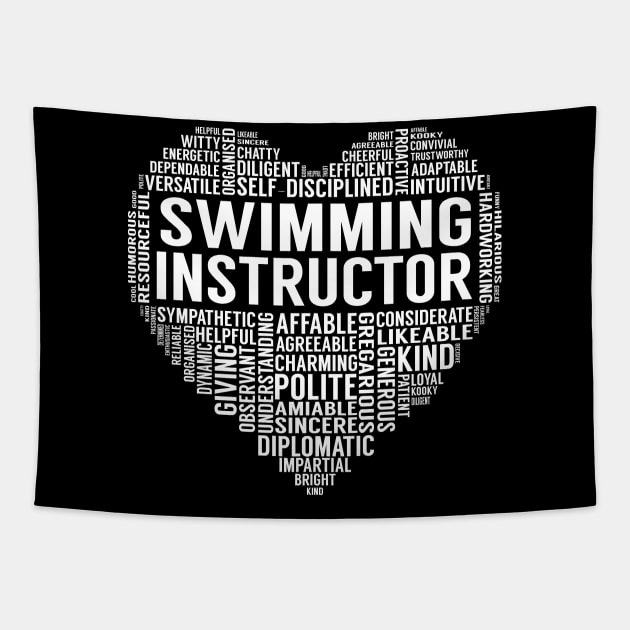 Swimming Instructor Heart Tapestry by LotusTee