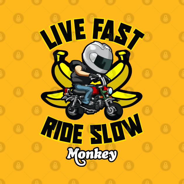 HONDA MONKEY front/back design LIVE FAST RIDE SLOW LOGO BEHIND by wankedah