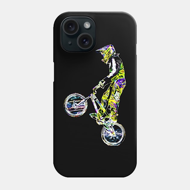 bmx race Phone Case by rickylabellevie