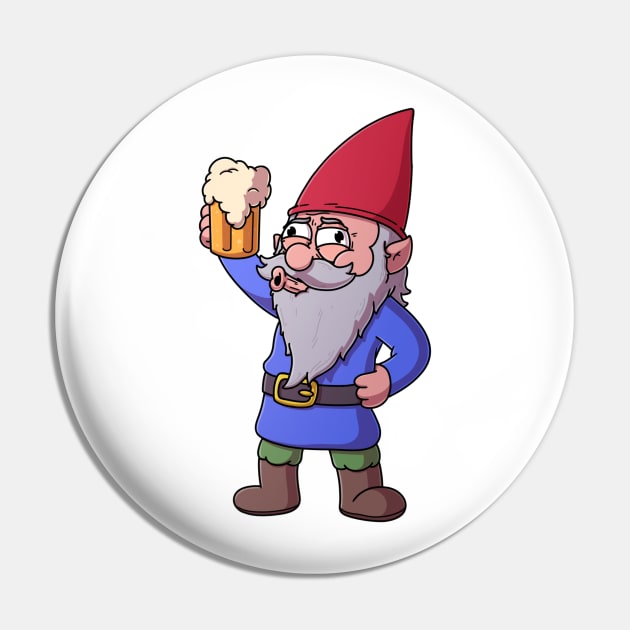 Drunk Gnome Pin by TheMaskedTooner