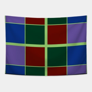 Four Color Squares Tapestry