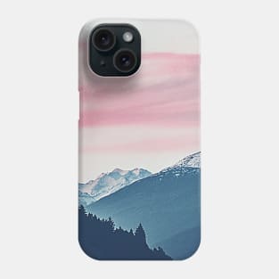 Mountain Themed Art, Love you to the mountains and back, snow capped mountains Phone Case