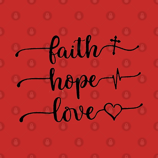 Faith Hope Love God by VectorDiariesart