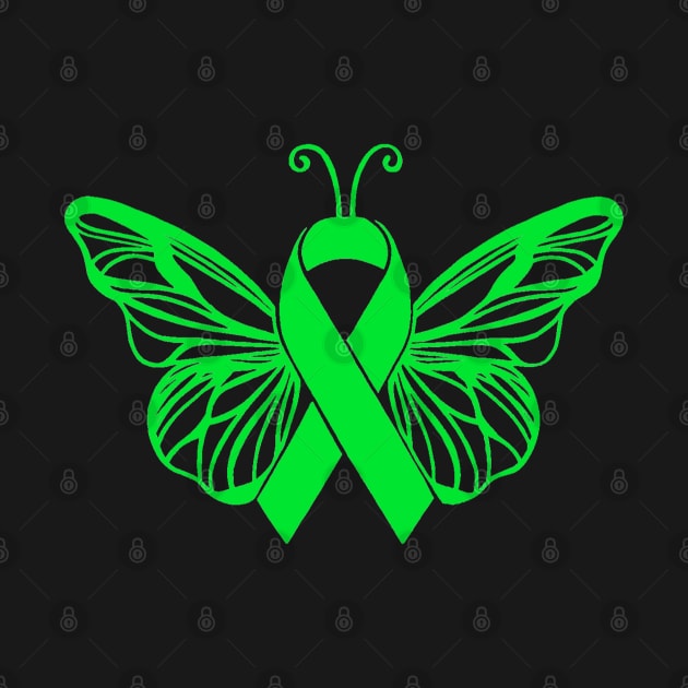 Awareness Ribbon Butterfly Green by CaitlynConnor