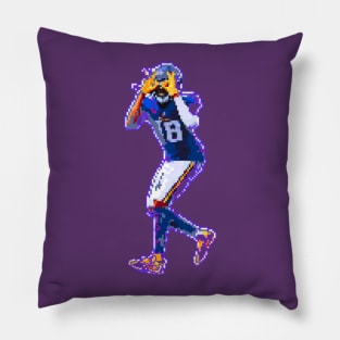 Griddy justin jefferson pixel art Pillow