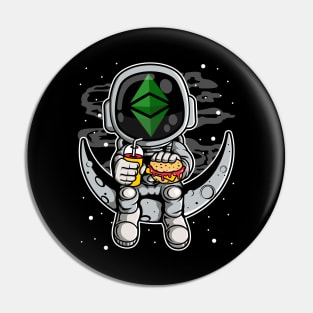 Astronaut Fastfood Ethereum Classic Crypto ETH Coin To The Moon Crypto Token Cryptocurrency Wallet Birthday Gift For Men Women Kids Pin