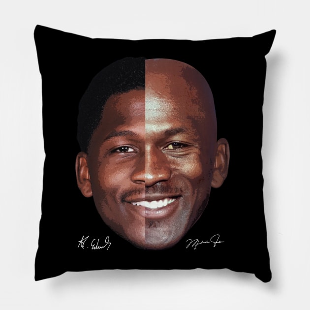 Anthony Edwards x Michael Jordan Pillow by Juantamad