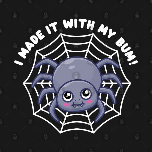 Cute spider - I made it with my bum! (on dark colors) by Messy Nessie