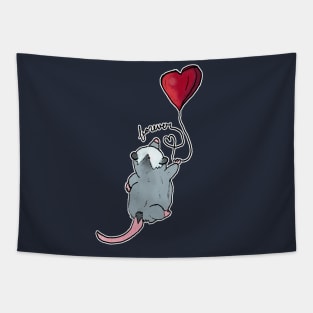 Forever: Romantic Opossum Tapestry