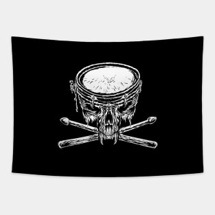 Drum Skull-Drummer-Metal-Rock Tapestry