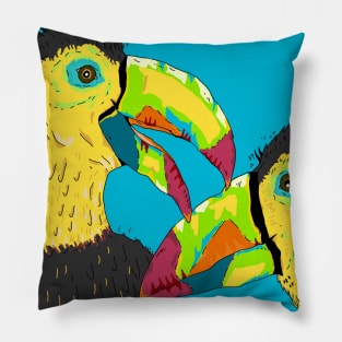 tucans family rain forest Pillow