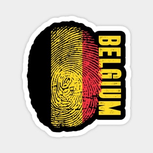 Belgium Flag Fingerprint My Story DNA Belgian Magnet