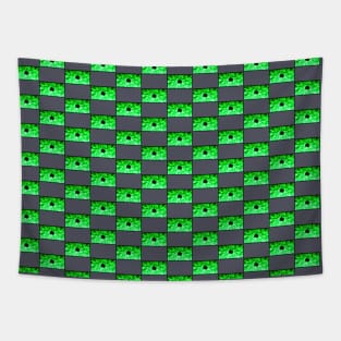 Supernova - Green-White Pattern Tapestry