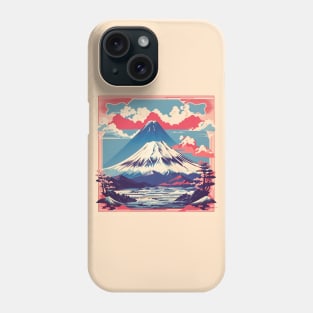 mount fuji retro art Phone Case