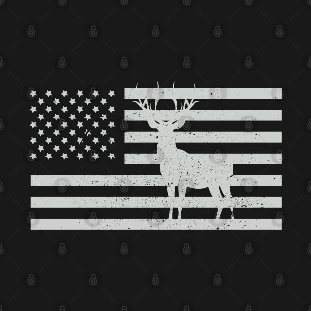 Deer Hunting And America Flag T Shirt Hunting Lover Gift by Attia17