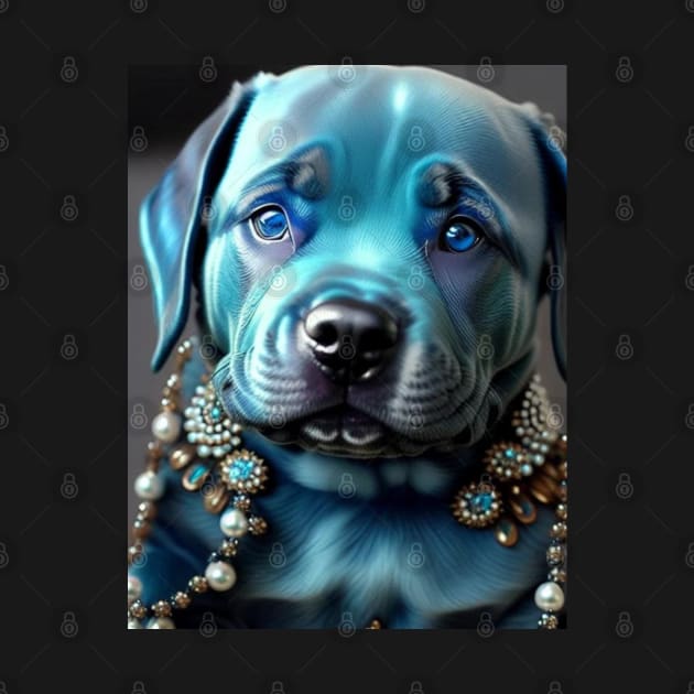 Gorgeous Blue Staffy Puppy by Enchanted Reverie