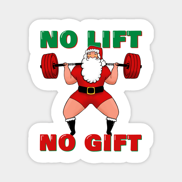 Squat Santa Training Squats with Santa for Lifting lovers Gym design Magnet by SusanaDesigns