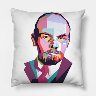 Vladimir Lenin In WPAP Illustration Pillow