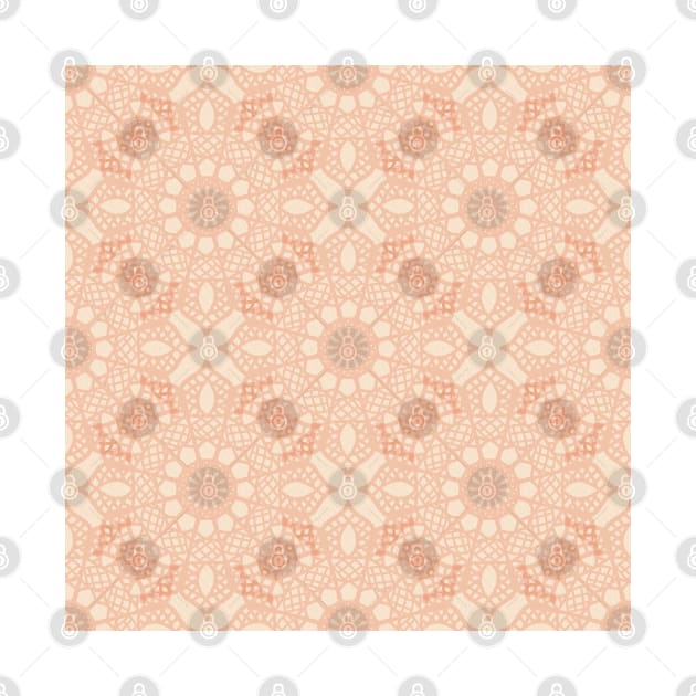 Bright Orange Kaleidoscope Pattern by DeneboArt