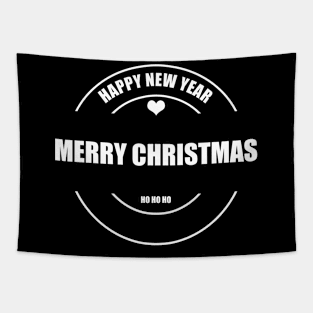 Merry Christmas and Happy New Year Tapestry