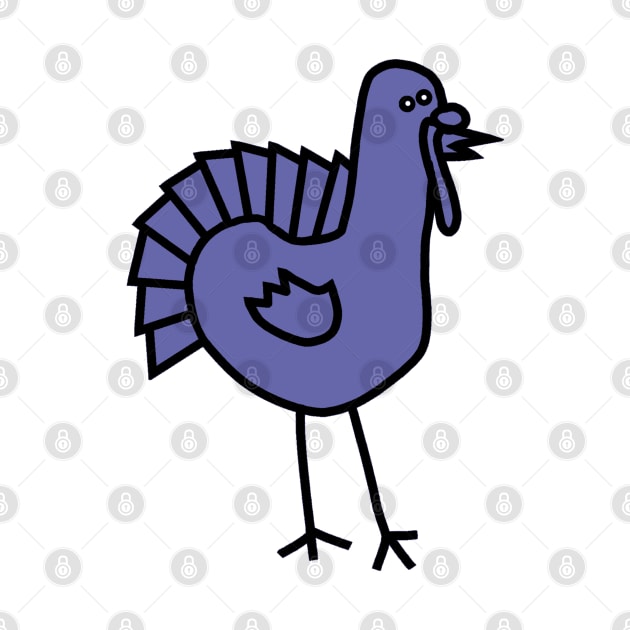 Very Peri Periwinkle Blue Thanksgiving Turkey Color of the Year 2022 by ellenhenryart