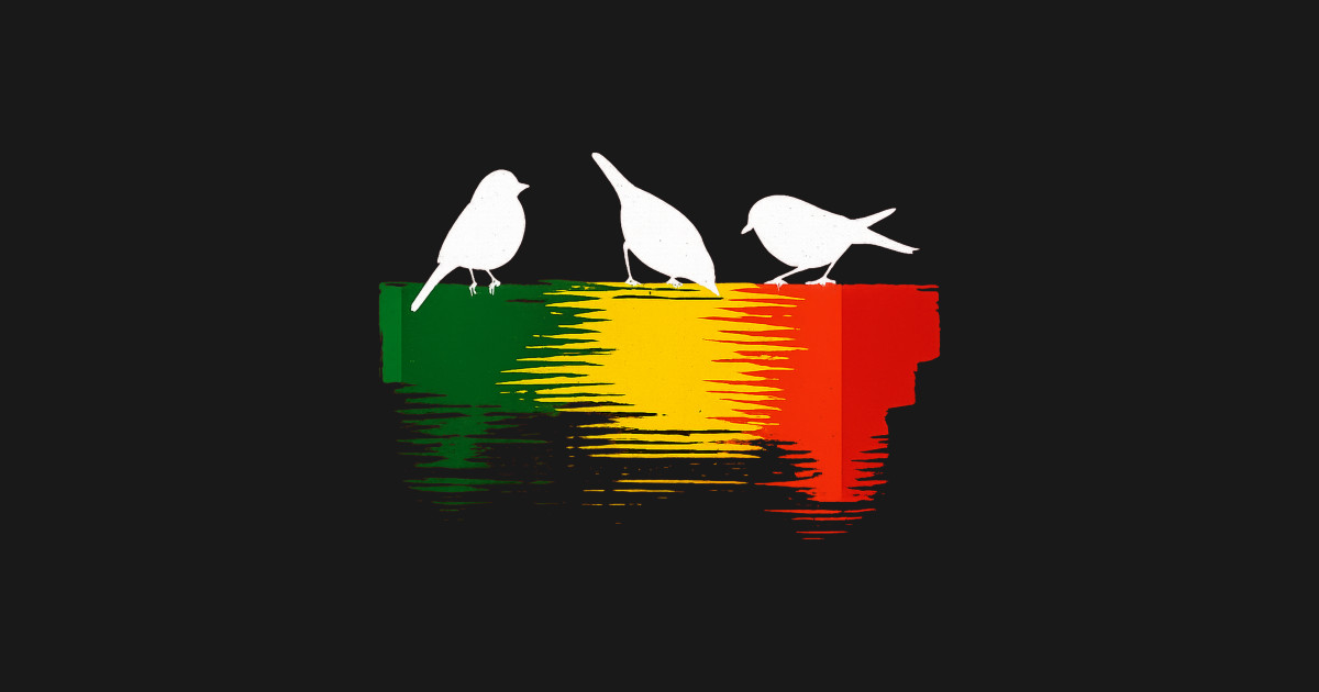 Reggae Retro Bird Silhouette Rasta Colors Graphic T-Shirt - Reggae - T ...