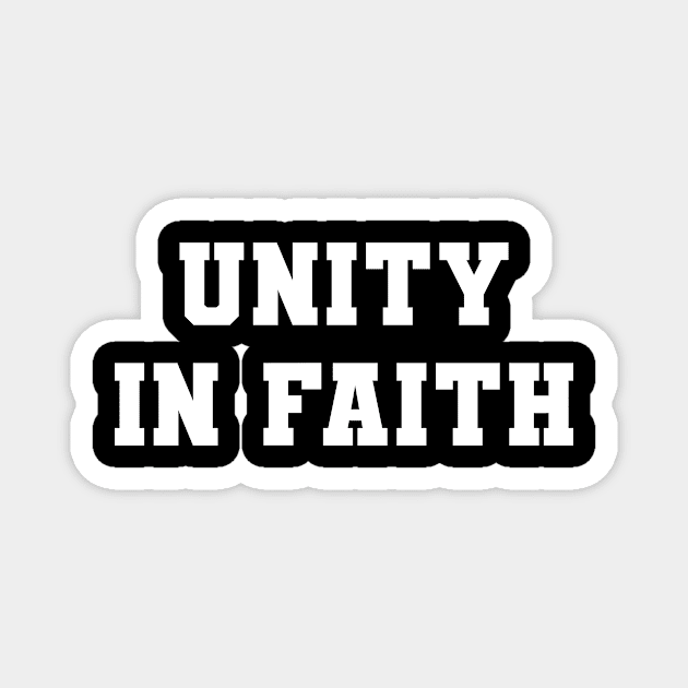 Islamic Quote Typography Unity in Faith Magnet by Muslimory