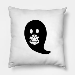 D20 Dice Cute Ghost Pillow