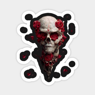 Life and death, skull and roses Magnet