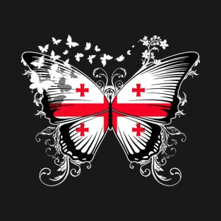 Georgia Flag Butterfly T-Shirt