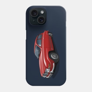 1971 Saab 96 saloon in solar red Phone Case