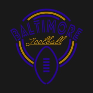 Neon Sign Baltimore Football T-Shirt