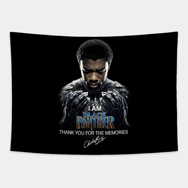 I Am Black Panther - Rip Chadwick Boseman Tapestry by Phuc Son R&T