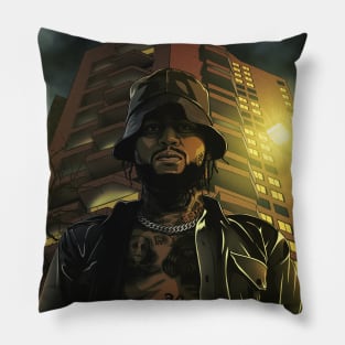 Dave East 2` Pillow