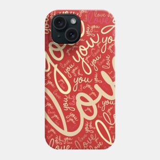 Love text lettering T-Shirt Phone Case