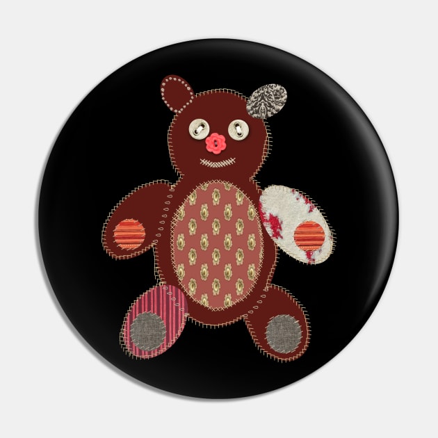 Funny Teddy Cuddly Bear Pin by BurunduXX-Factory