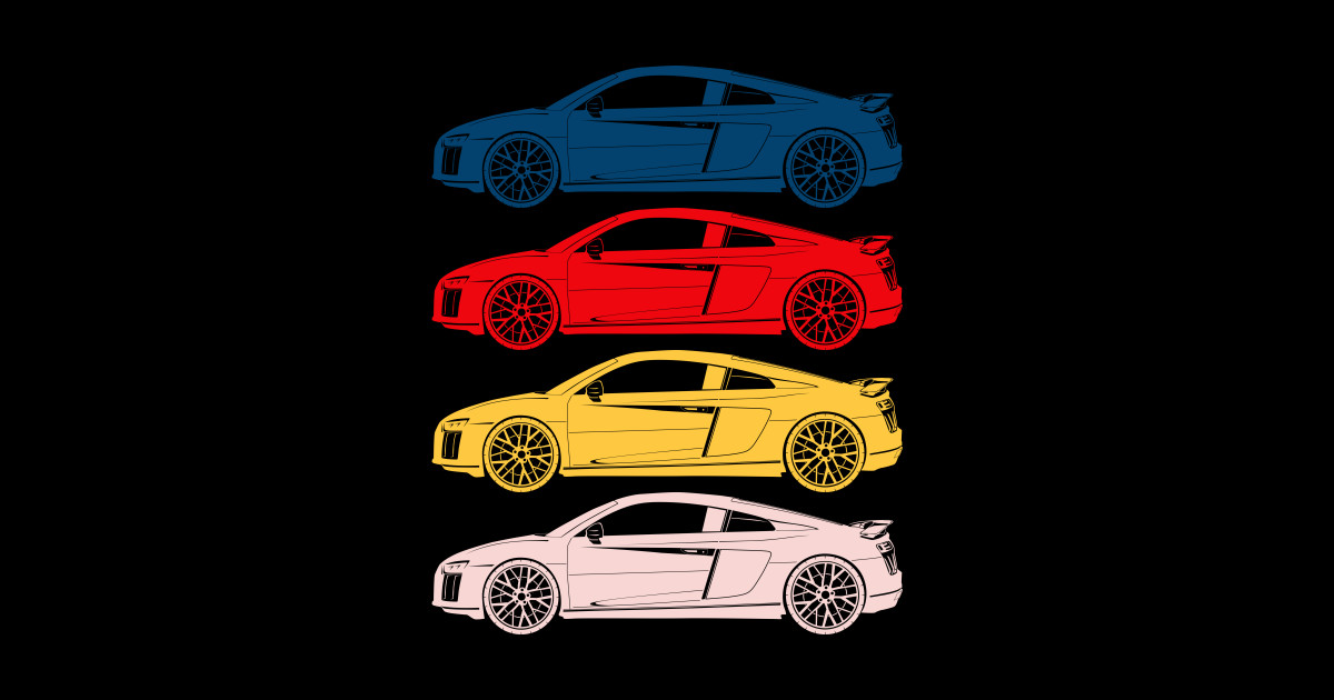 Audi r8 all colors - Audi R8 - Sticker | TeePublic