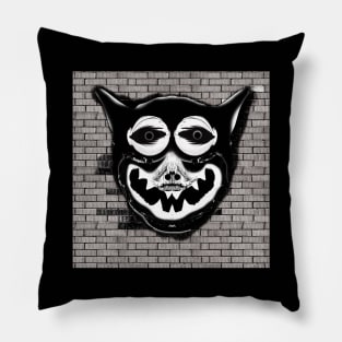 Black Cat Lovers Graffiti Pillow