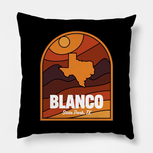 Blanco State Park Texas Pillow by HalpinDesign