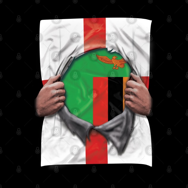 Zambia Flag English Flag Ripped - Gift for Zambian From Zambia by Country Flags