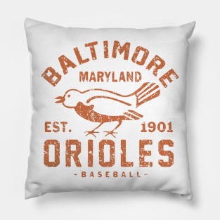Baltimore Orioles Vintage Pillow