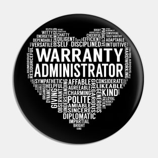 Warranty Administrator Heart Pin